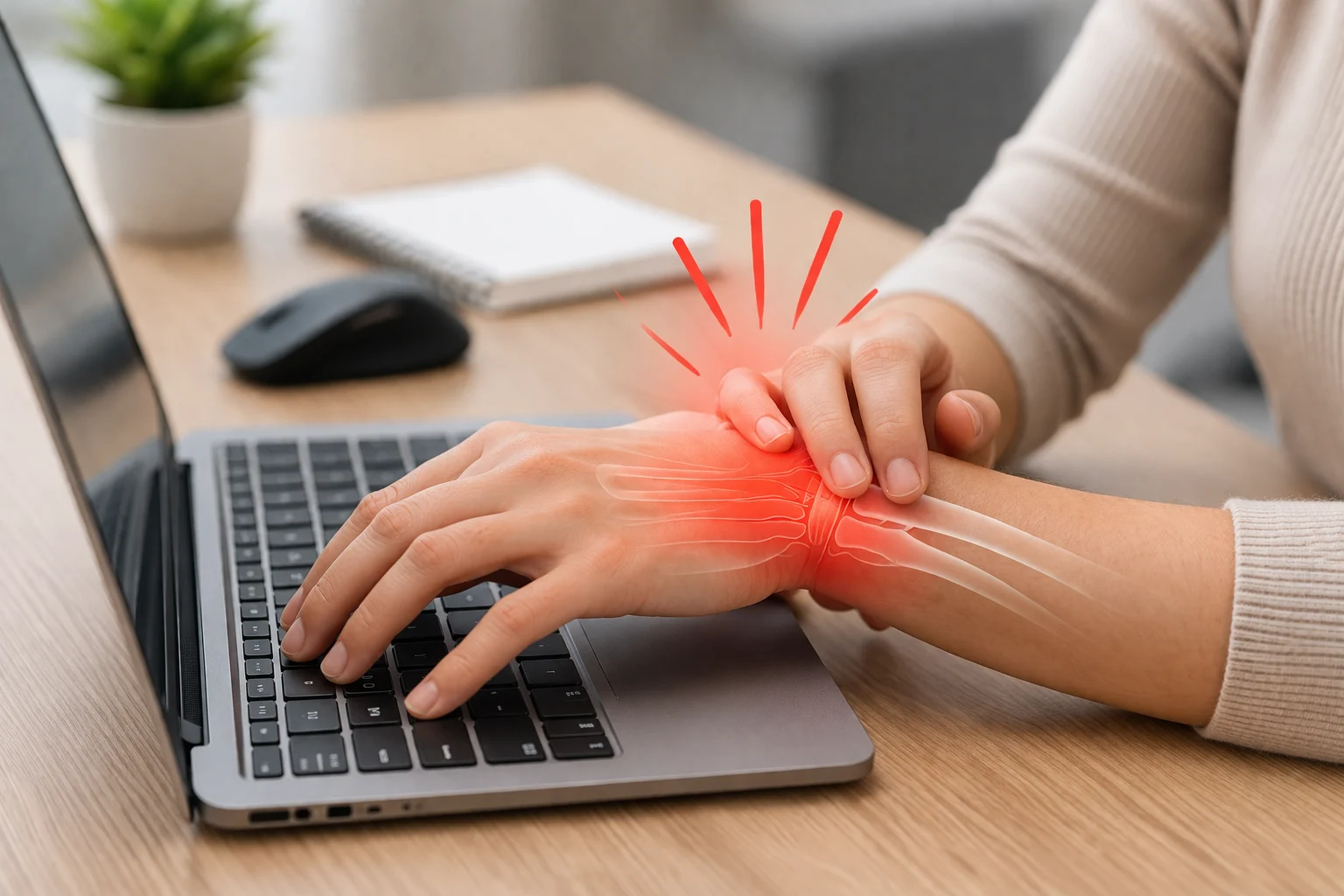 Wrist pain from typing